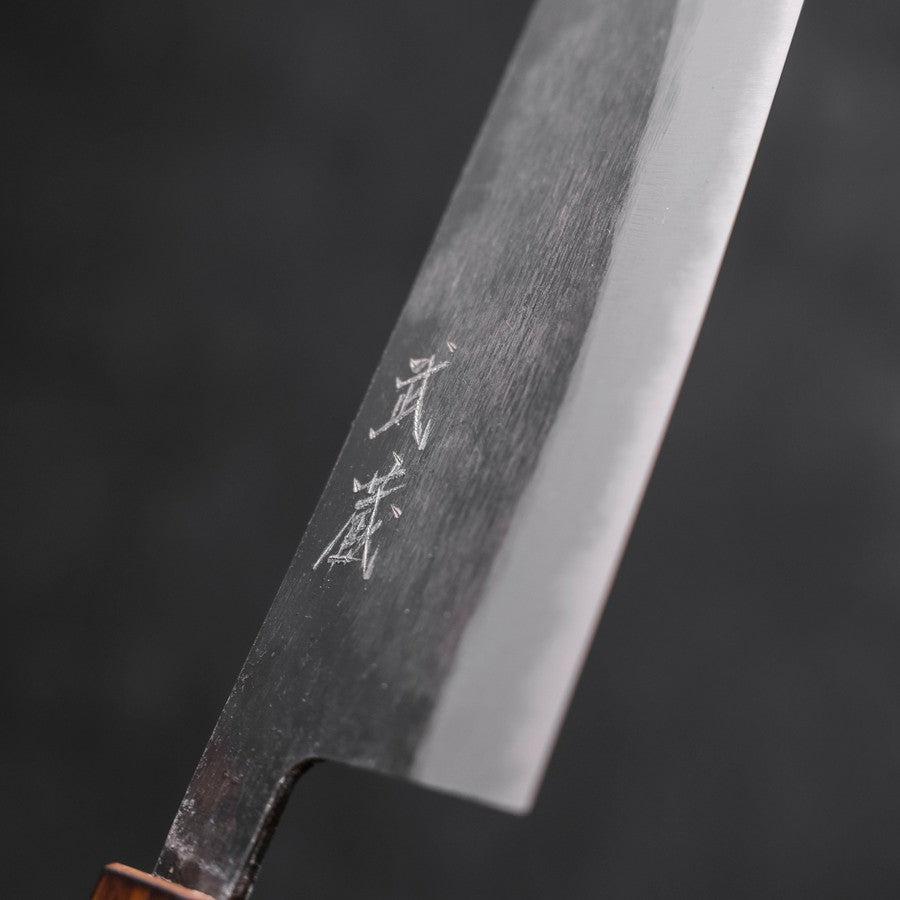 Santoku Blue Steel #2 Kurouchi Sumi Urushi Handle 165mm
