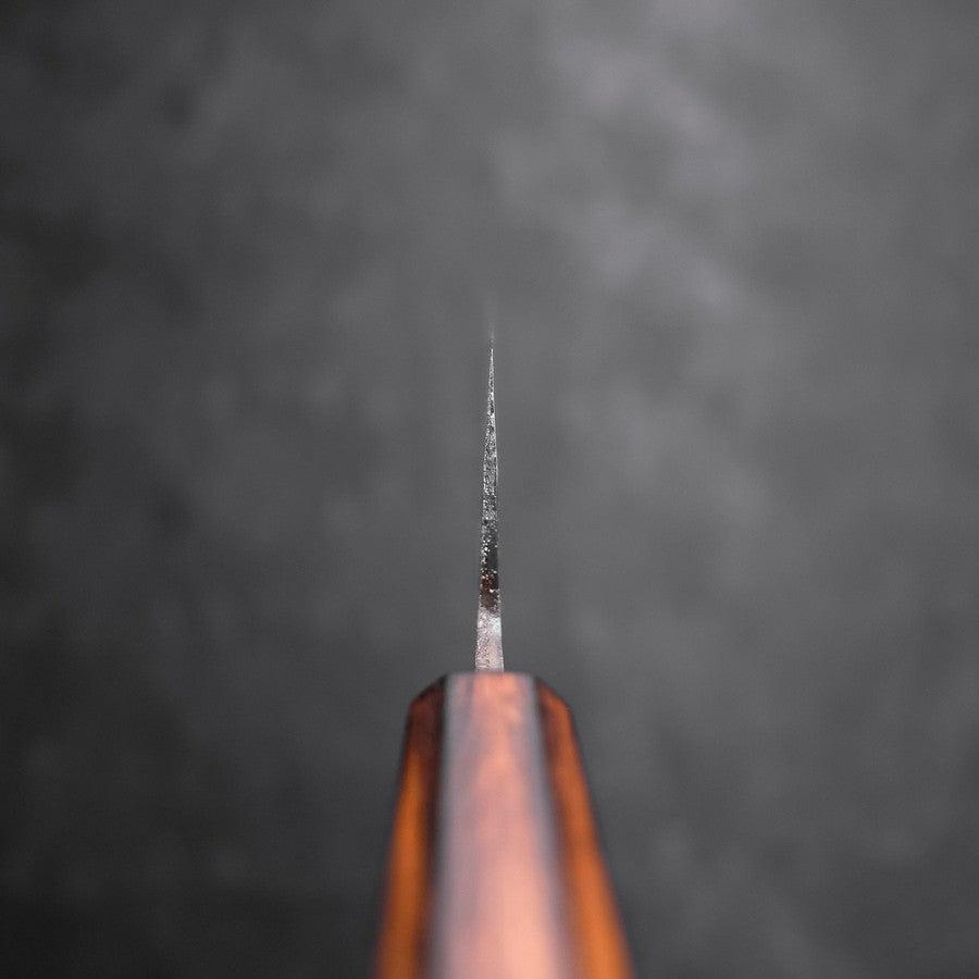 Santoku Blue Steel #2 Kurouchi Sumi Urushi Handle 165mm