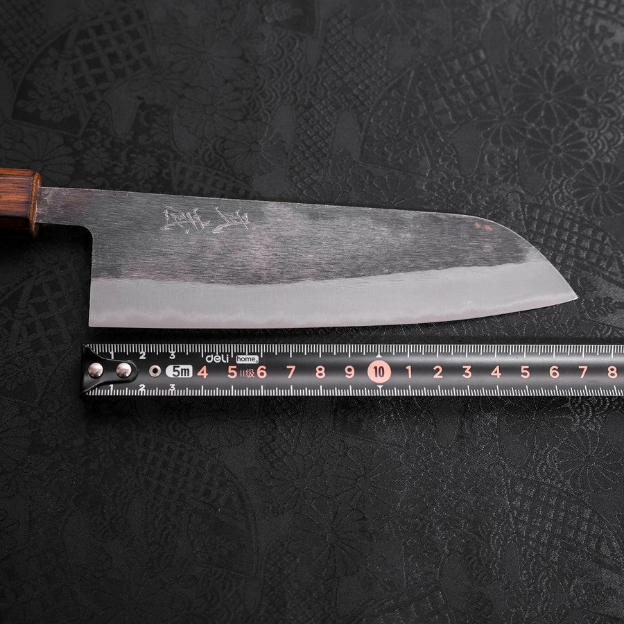 Santoku Blue Steel #2 Kurouchi Sumi Urushi Handle 165mm