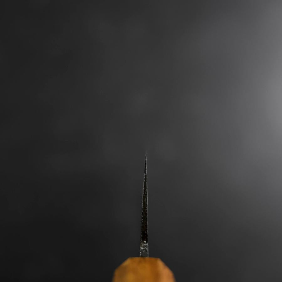 Santoku Blue Steel #2 Kurouchi Yaki-Urushi Handle 165mm