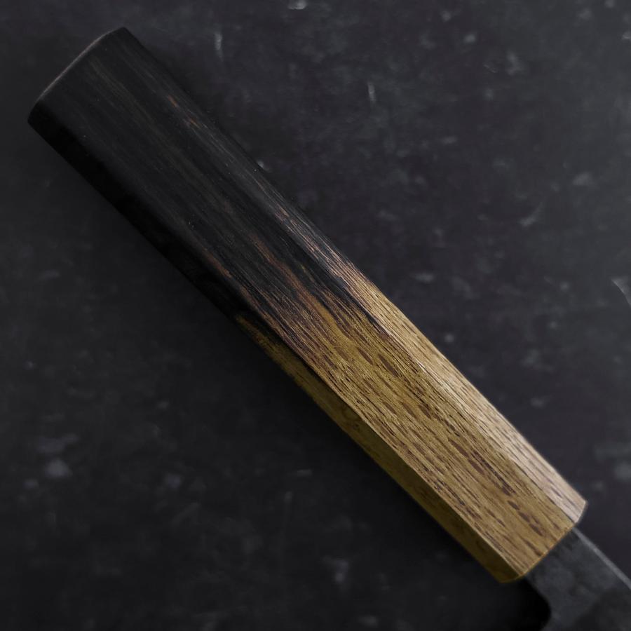 Santoku Blue Steel #2 Kurouchi Yaki-Urushi Handle 165mm