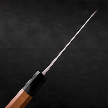 Santoku Blue Steel #2 Nashiji Stainless Clad Buffalo Teak Handle 165mm