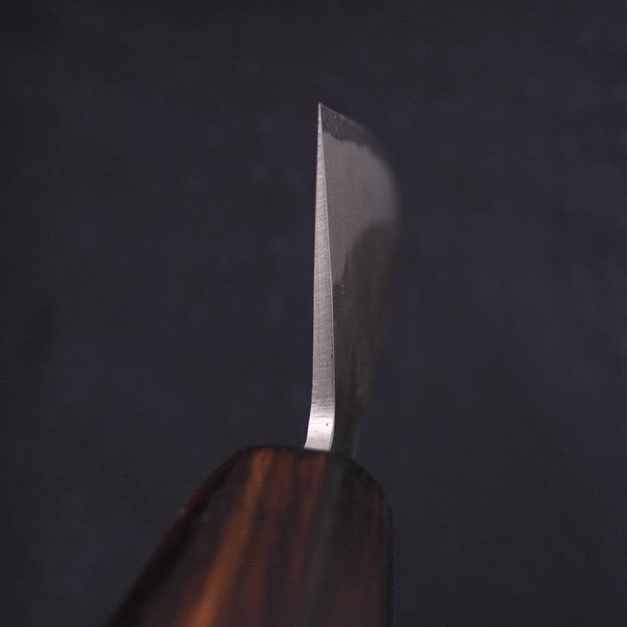 Santoku Blue Steel #2 Nashiji Stainless Clad Sumi Urushi Handle 165mm