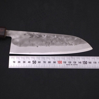 Santoku Blue Steel #2 Nashiji Stainless Clad Sumi Urushi Handle 165mm