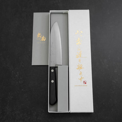 Santoku Blue Steel #2 Polished Western Handle 135mm
