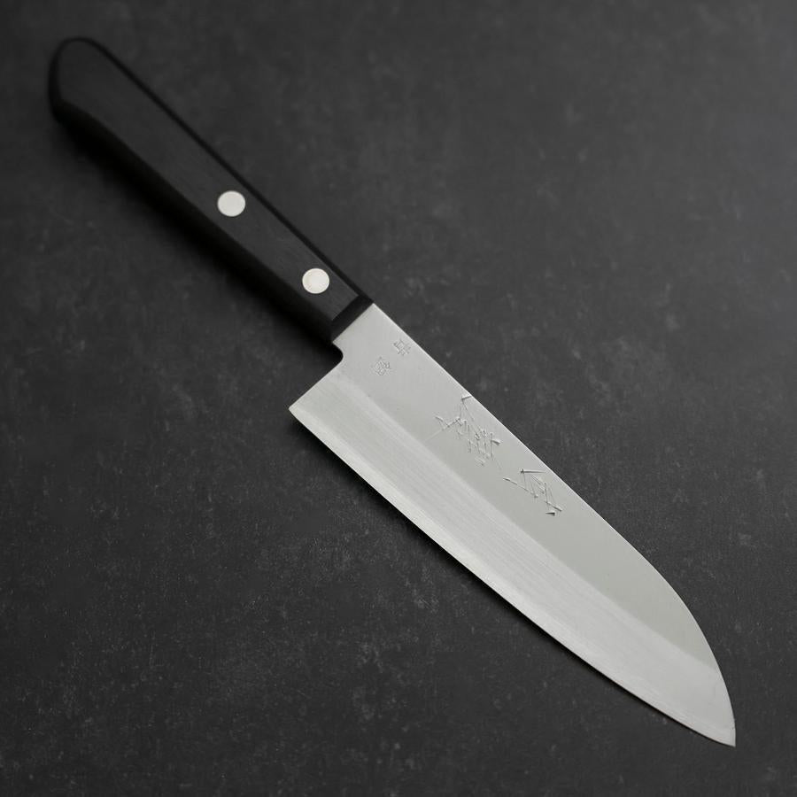 Santoku Blue Steel #2 Polished Western Handle 135mm