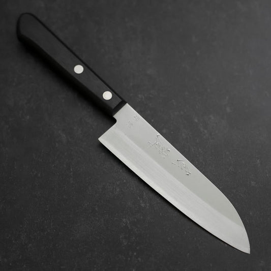 Santoku Blue Steel #2 Polished Western Handle 135mm
