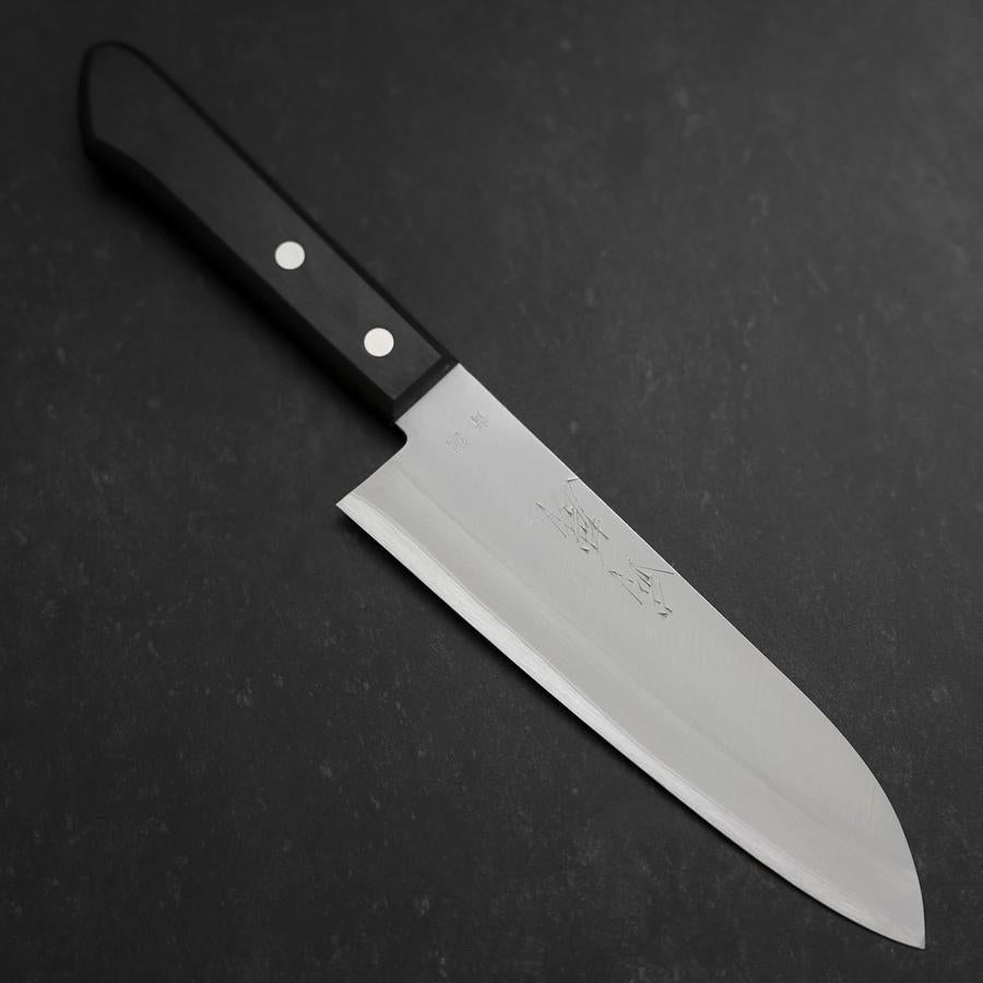 Santoku Blue Steel #2 Polished Western Handle 165mm