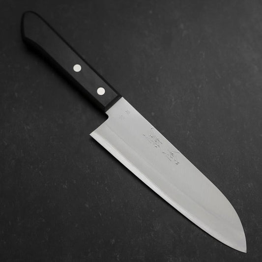 Santoku Blue Steel #2 Polished Western Handle 165mm