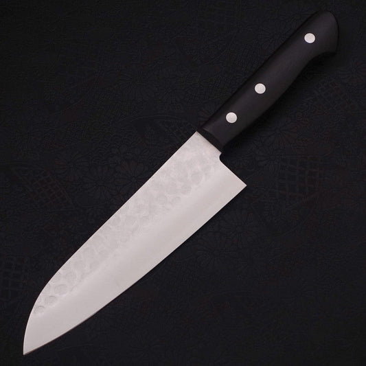 Santoku Blue Steel #2 Tsuchime Stainless Clad Western Handle 170mm
