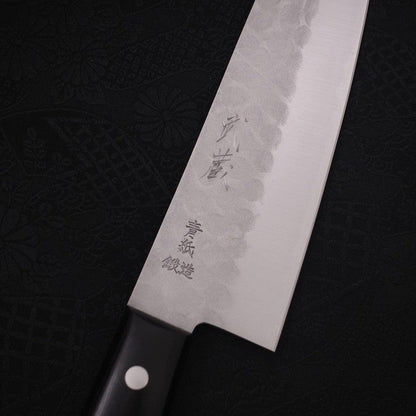 Santoku Blue Steel #2 Tsuchime Stainless Clad Western Handle 170mm