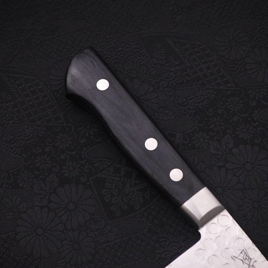 Santoku Blue Steel #2 Tsuchime Stainless Clad Western Handle 175mm