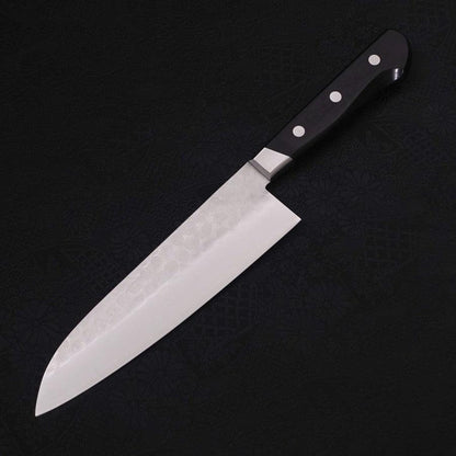 Santoku Blue Steel #2 Tsuchime Stainless Clad Western Handle 180mm