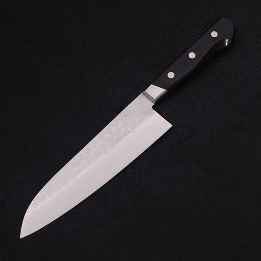 Santoku Blue Steel #2 Tsuchime Stainless Clad Western Handle 180mm