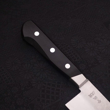Santoku Blue Steel #2 Tsuchime Stainless Clad Western Handle 180mm