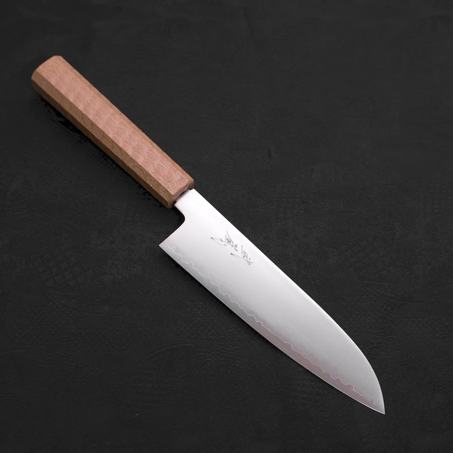Santoku Chromax Polished White Urushi Handle 170mm
