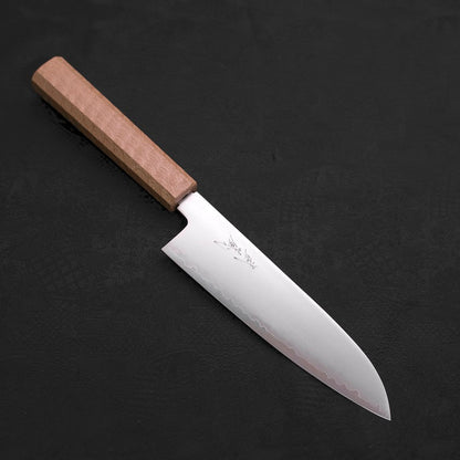 Santoku Chromax Polished White Urushi Handle 170mm