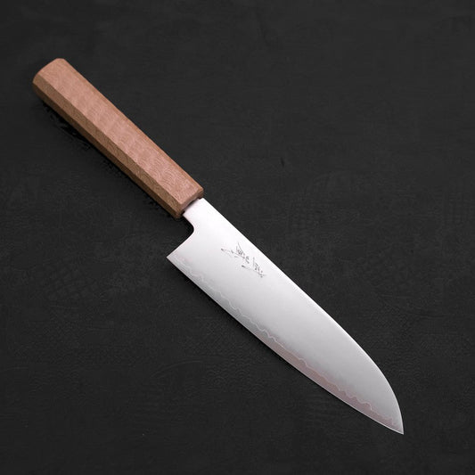 Santoku Chromax Polished White Urushi Handle 170mm