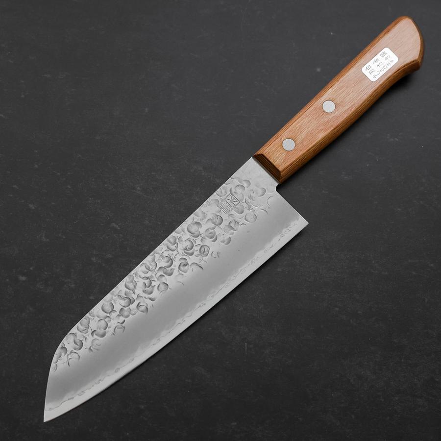 Santoku Chromax Tsuchime Brown Western Handle 165mm