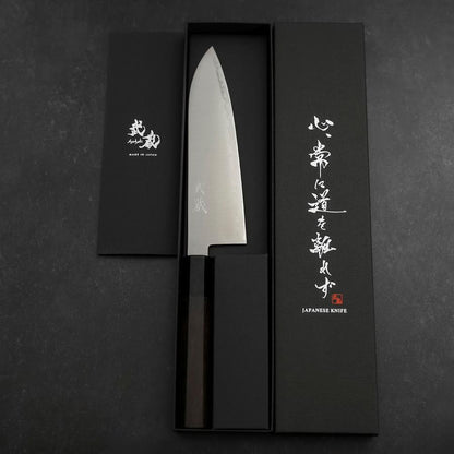 Santoku HAP-40 Polished Buffalo Ebony Handle 180mm