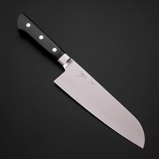 Santoku Molybdenum Polished Western Black Handle 175mm