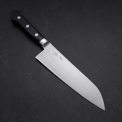 Santoku Molybdenum Polished Western Black Handle 180mm