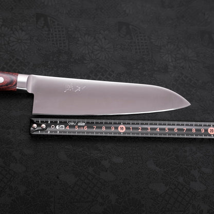 Santoku Molybdenum Polished Western Mahogany Handle 180mm