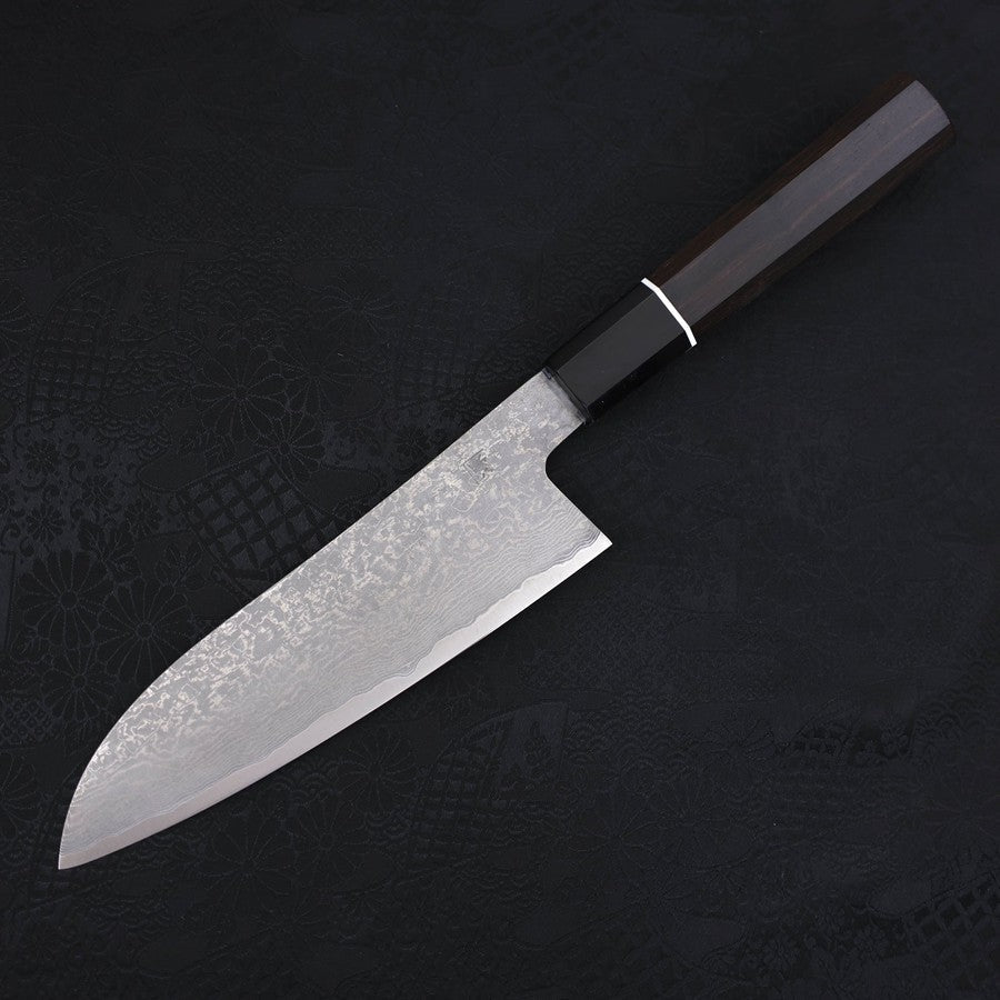 Santoku SG-2 Damascus Buffalo Ebony Handle 165mm