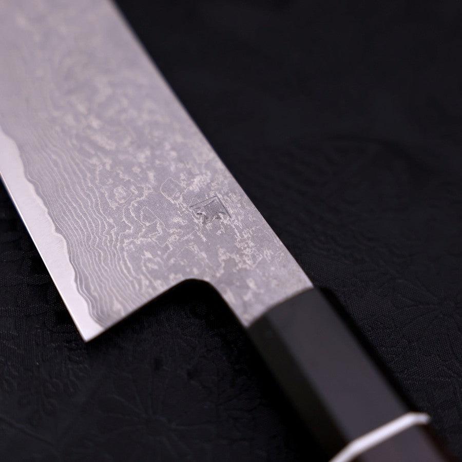 Santoku SG-2 Damascus Buffalo Ebony Handle 165mm