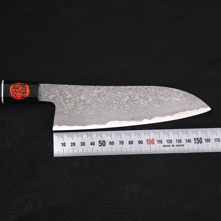 Santoku SG-2 Damascus Buffalo Ebony Handle 165mm