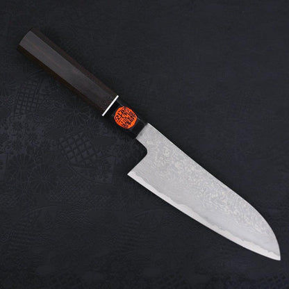 Santoku SG-2 Damascus Buffalo Ebony Handle 165mm