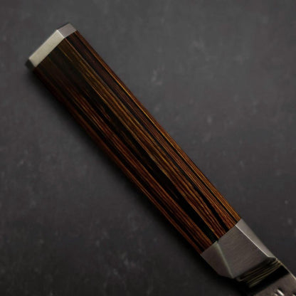 Santoku SG-2 Mirror Tsuchime Damascus Octagonal Mahogany Handle 180mm