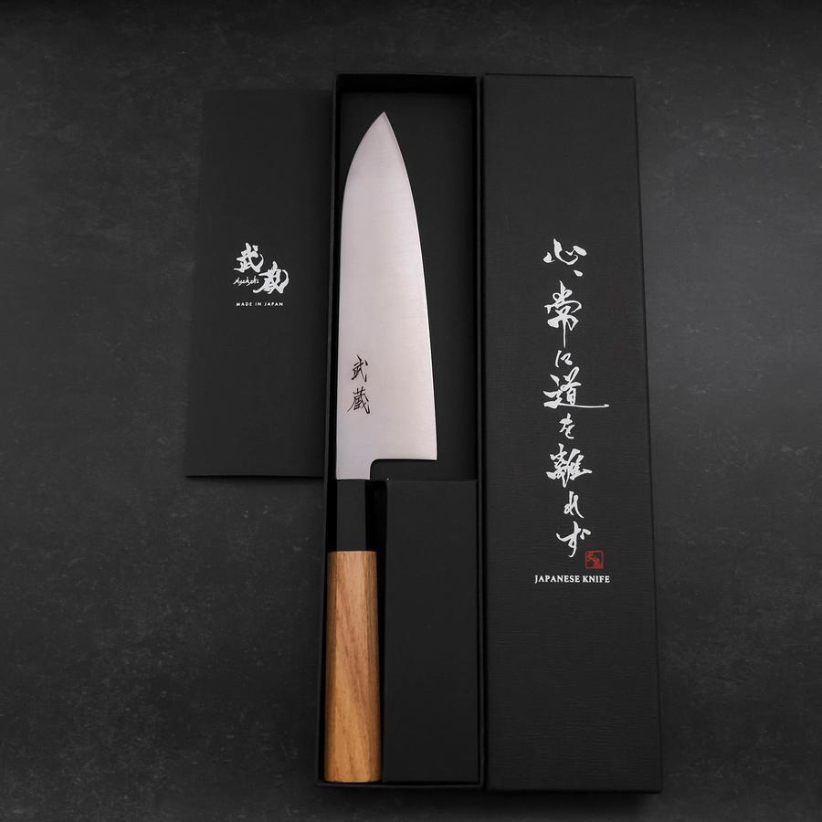 Santoku SG-2 Polished Buffalo Zelkova Handle 180mm