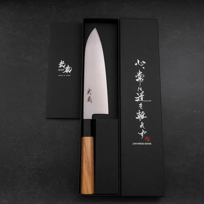 Santoku SG-2 Polished Buffalo Zelkova Handle 180mm
