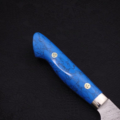 Santoku SG-2 Tsuchime Turquoise Blue Handle 170mm