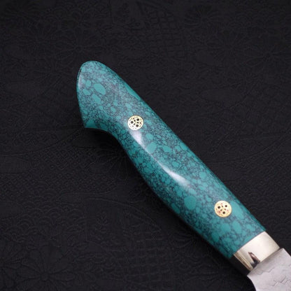 Santoku SG-2 Tsuchime Turquoise Green Handle 170mm
