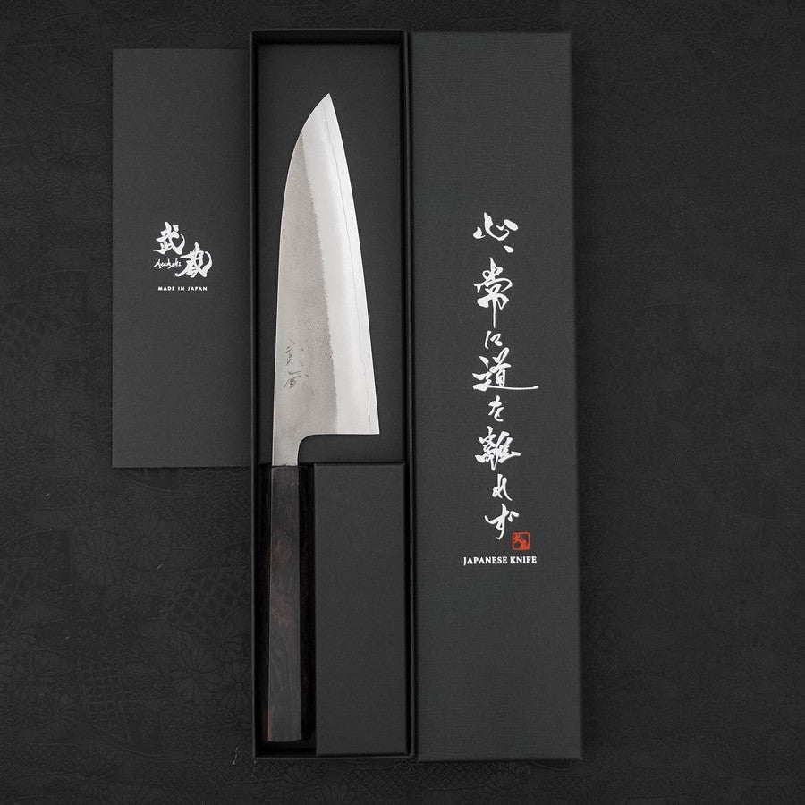 Santoku SKD11 Nashiji Ebony Handle 165mm