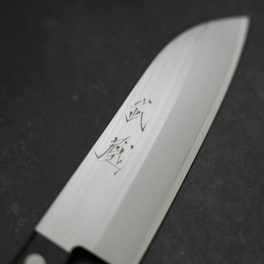 Santoku SKD12 Polished Western Black Handle 140mm