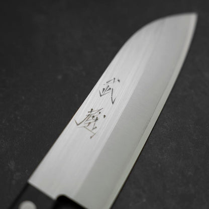 Santoku SKD12 Polished Western Black Handle 140mm