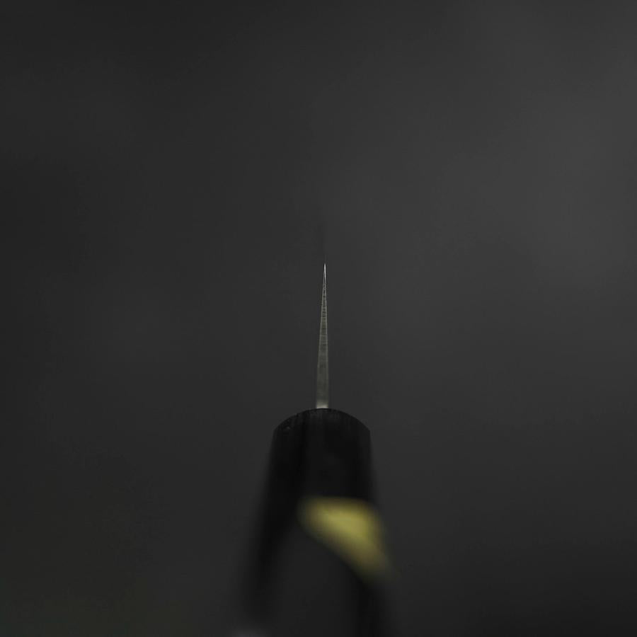 Santoku SKD12 Polished Western Black Handle 140mm