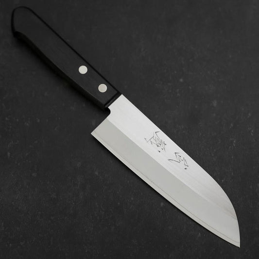 Santoku SKD12 Polished Western Black Handle 140mm