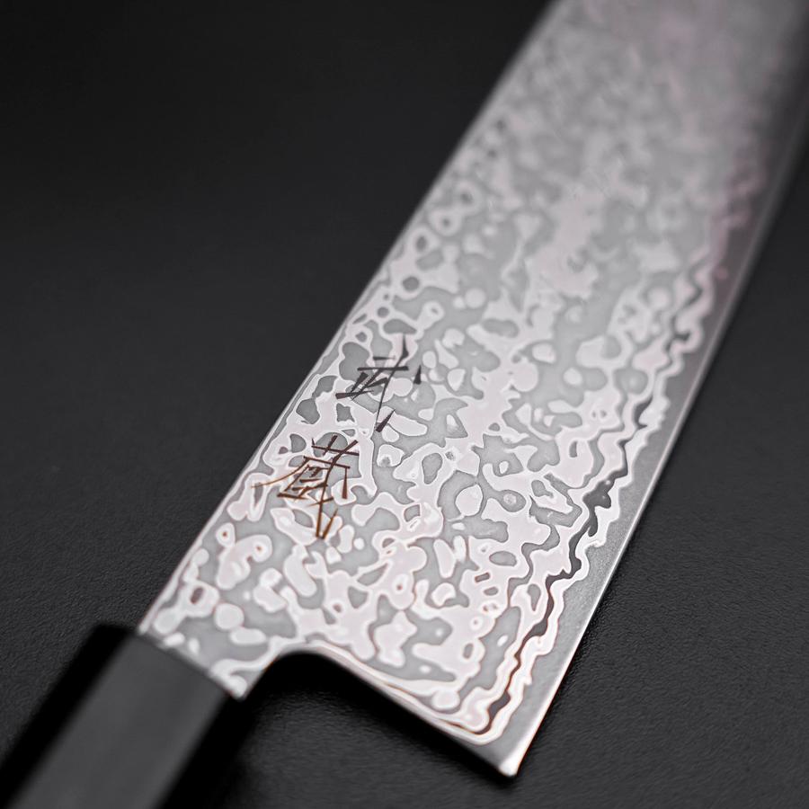 Santoku SLD Black Damascus Ebony Handle 170mm-[Musashi]-[Japanese-Kitchen-Knives]