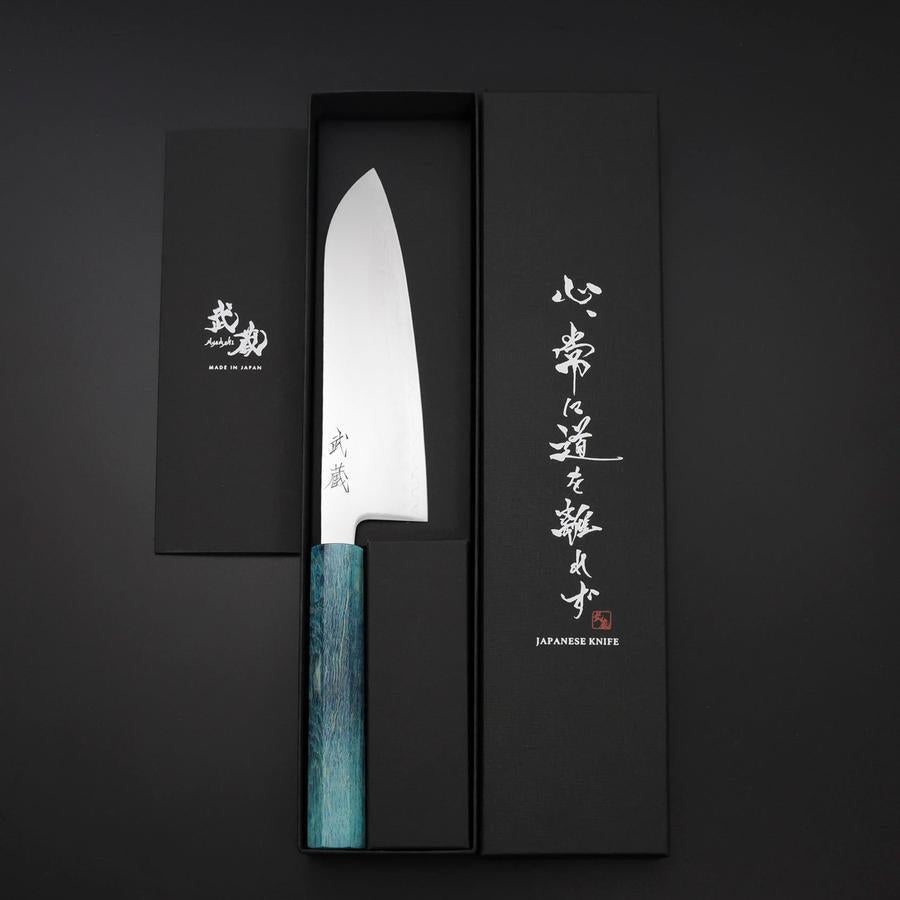 Santoku SLD Mirror Coral Shore Handle 170mm