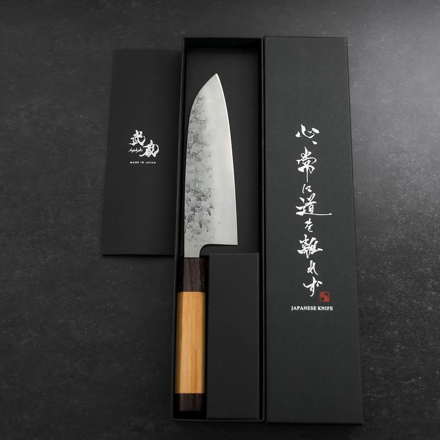 Santoku SLD Nashiji Washi Double Shitan Capped Cherry Handle  165mm