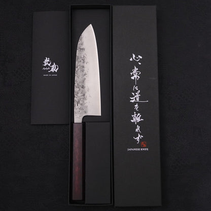 Santoku SLD Nashiji Washi Purple Urushi Handle 165mm