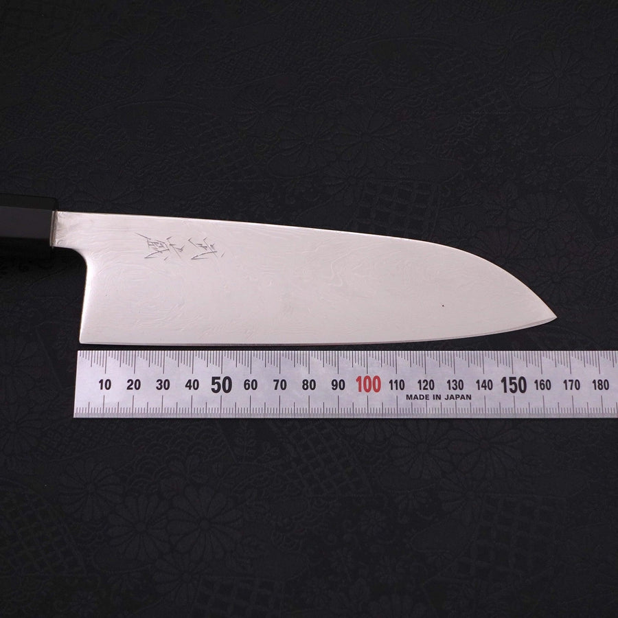 Santoku SLD Wave Nickel Damascus Buffalo Ebony Handle 165mm