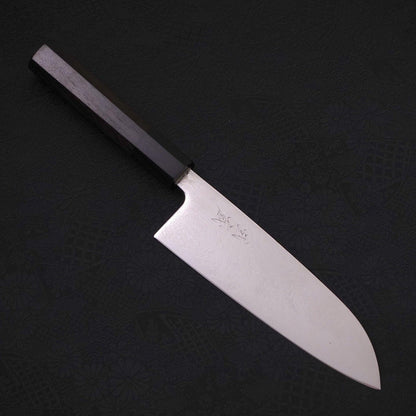 Santoku SLD Wave Nickel Damascus Buffalo Ebony Handle 165mm