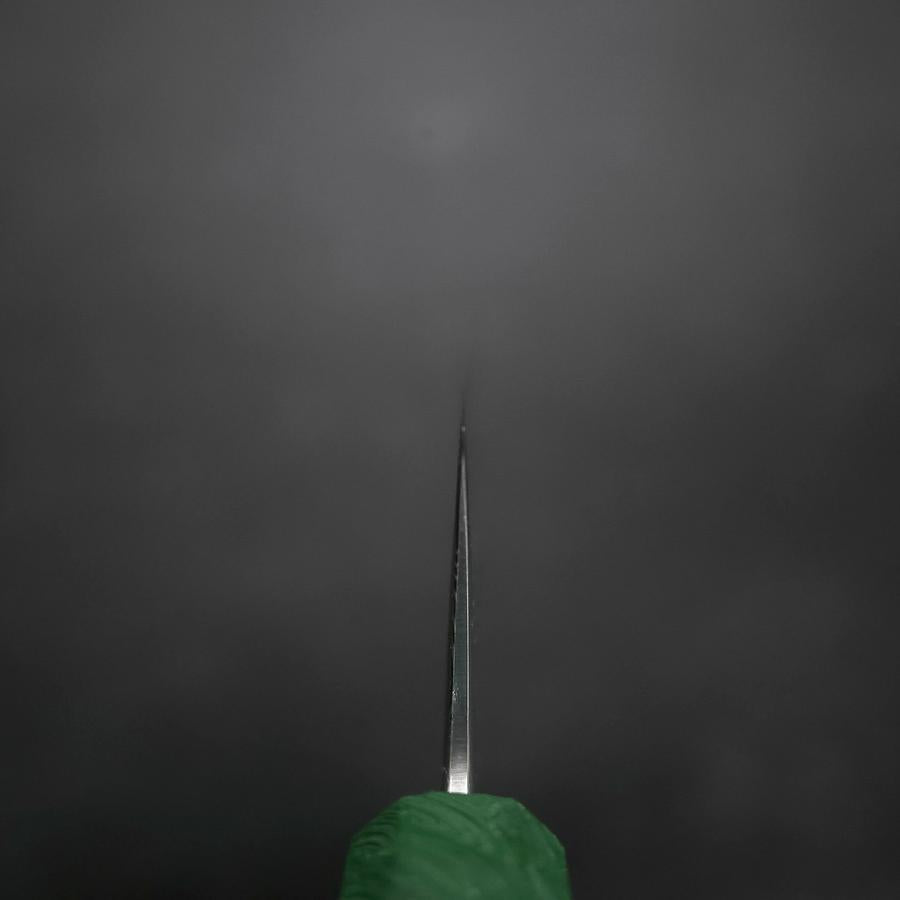 Santoku SLD Wave Nickel Damascus Green Urushi Handle 165mm