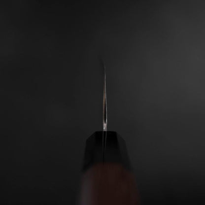 Santoku Silver Steel #3 Damascus Buffalo Wenge Handle 180mm