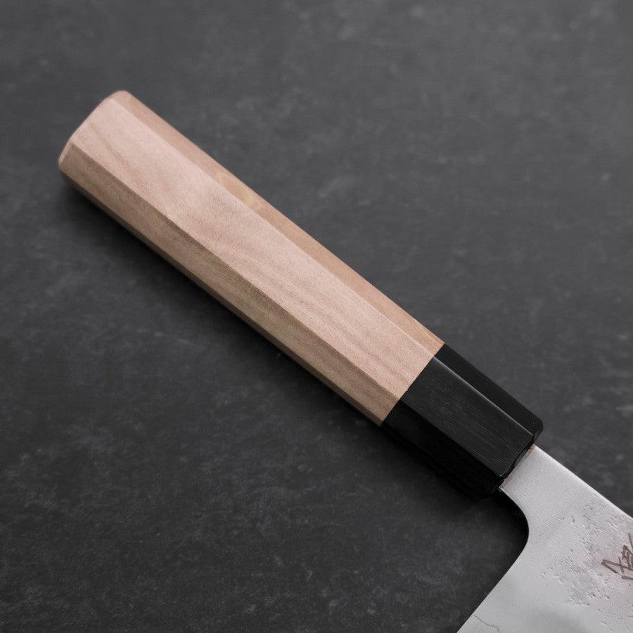 Santoku Silver Steel #3 Nashiji Buffalo Magnolia Handle 165mm